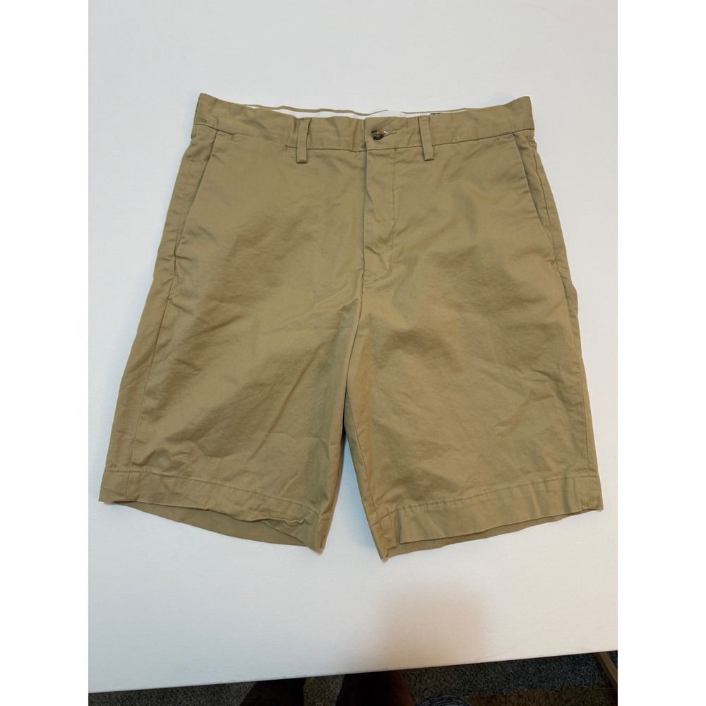 Polo Ralph Lauren Mens 32 Tan Khaki Stretch Classic Fit Chino Shorts 9 Inseam